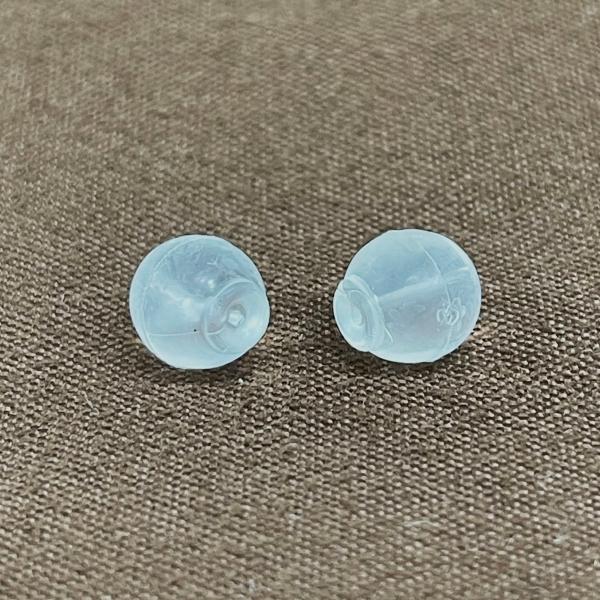 樹脂ピアスキャッチ丸型 約8ｍｍ 5ペア(10個入) クリア