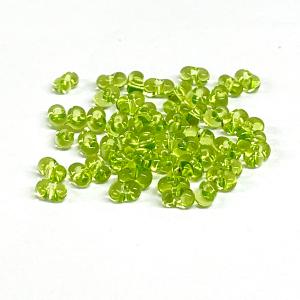 チェコビーズ ファルファーレ シードビーズ ガラス ハンドメイド アクセサリー (小/2mm×4mm)10g入 (オリビン)｜ouioui-jc
