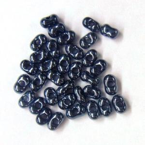 チェコビーズ ファルファーレ シードビーズ ガラス ハンドメイド アクセサリー (小/2mm×4mm)10g入(ヘマタイト)｜ビーズショップ OuiOui