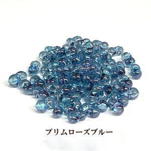 チェコビーズ ファルファーレ シードビーズ ガラス ハンドメイド アクセサリー （大・3.2×6.5mm） 10グラム入 （ プリムローズブルー）｜ouioui-jc