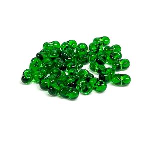 チェコビーズ ファルファーレ シードビーズ ガラス ハンドメイド アクセサリー (大・3.2×6.5mm)<br>10グラム入 (エメラルド)｜ouioui-jc