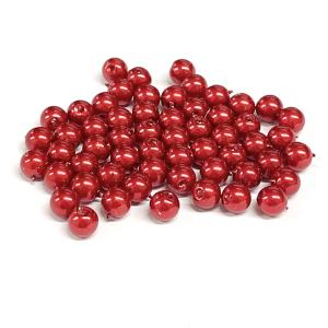 プラパール 4mm(レッド)約200個入 ハンドメイド 日本製  パール 丸玉 イミテーション  通し穴｜ouioui-jc