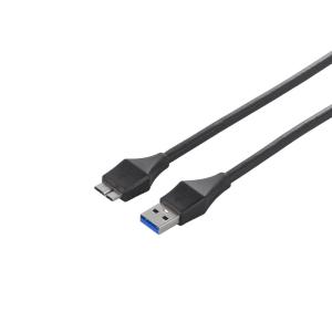 バッファロー BUFFALO ユニバーサルコネクター USB3.0 A to microB ケーブル ブラック 3m BSUAMBU330B｜oukazune