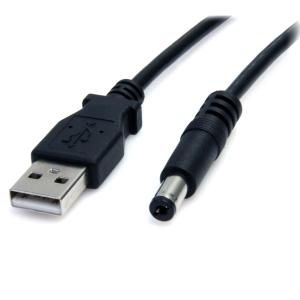 StarTech.com USB - 5V DC電源供給ケーブル 2m DCプラグ(外形5.5m/内径2.1mm) USB2TYPEM2M｜oukazune