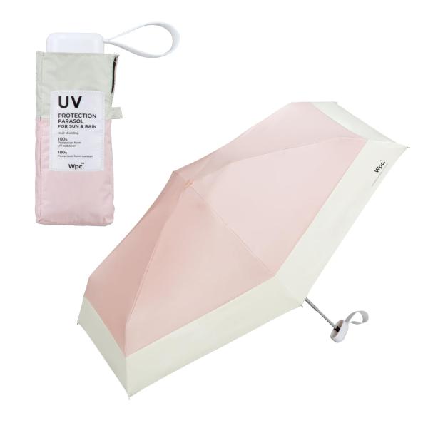 Wpc. 日傘 遮光切り継ぎtiny ピンク 折りたたみ傘 遮光率100%・UVカット率100%・U...