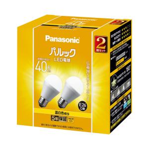 パナソニック LED電球 口金直径26mm 電球40形相当 温白色相当(4.4W) 一般電球 広範囲を照らす広配光タイプ 2個入り 屋外器具