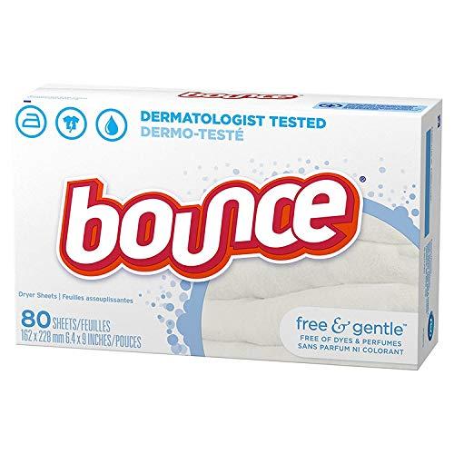 乾燥機用 柔軟シート Bounce バウンス フリー＆ジェントル 80枚 無香料 並行輸入品