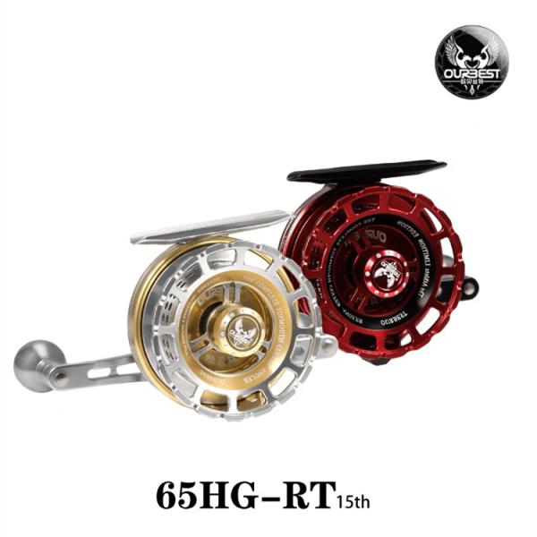 OURBEST タイコリール 15周年記念品 海筏 カセ釣り イカダリール ロングハンドル チヌ落と...