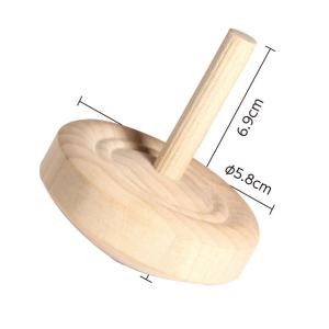 こま 手回しゴマ 木製 無着色 φ58 こども...の詳細画像1