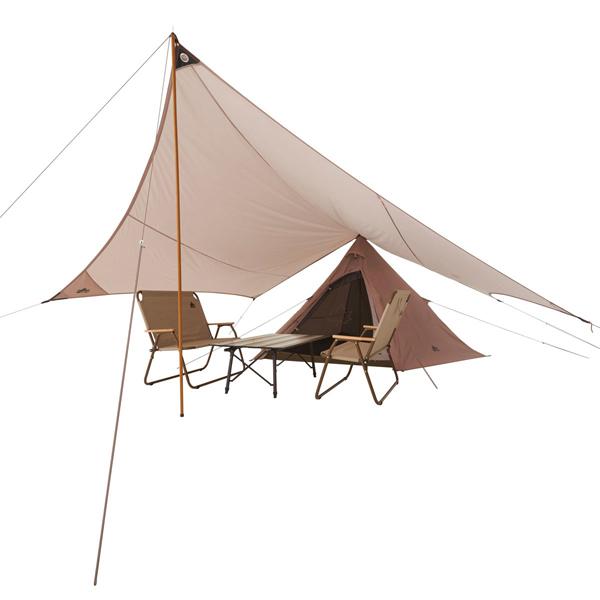 ロゴス Tradcanvas Tepee＆タープ350-BB ワンポールテントタープセット 7180...