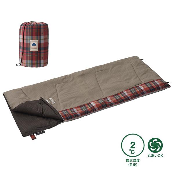 LOGOS ロゴス 丸洗いスランバーシュラフ・2 連結可能 寝袋 封筒型シュラフ チェック柄 収納袋...