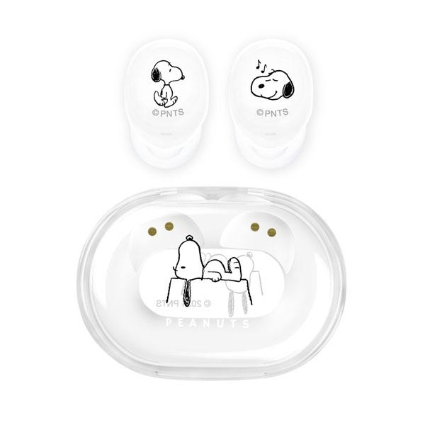 ピーナッツ スヌーピー 完全ワイヤレスステレオイヤホン ホワイト Bluetooth iPhone ...