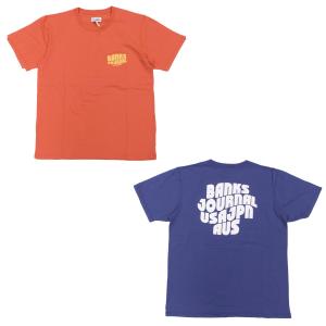 BANKS バンクス メンズ レディース ユニセックス 半袖Tシャツ カットソー トップス オーガニックコットン POSTED TEE レッド 赤 ブルー 青｜our-s