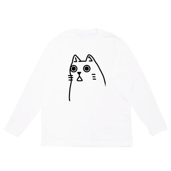 長袖 Tシャツ 洋服 カットソー トップス メンズ レディース おもしろ インパクト CAT 猫 ミ...