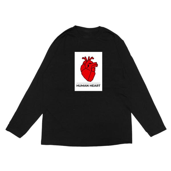 長袖 Tシャツ 洋服 カットソー トップス メンズ レディース カッコいい デザイン 心臓 ハート ...