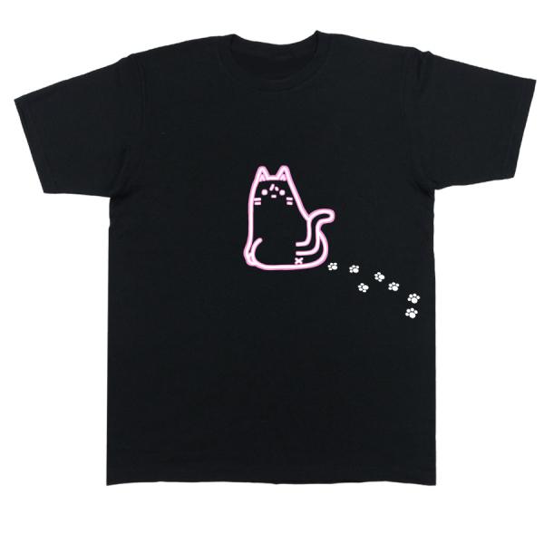 Tシャツ 洋服 半袖 カットソー トップス メンズ レディース 猫 ネコ CAT ワンポイント かわ...