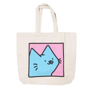 LEON レオン BOX CAT トートバッグ エコバック カバン 鞄 bag ネコ 猫 レディース メンズ ユニセックス アイボリー｜our-s
