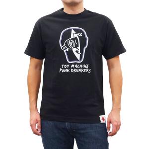 TOY MACHINE トイマシーン PUNK DRUNKERS パンクドランカーズ Tシャツ カットソー トップス メンズ レディース SECT FROM AITSU BLACK ブラック 黒 あいつ｜our-s