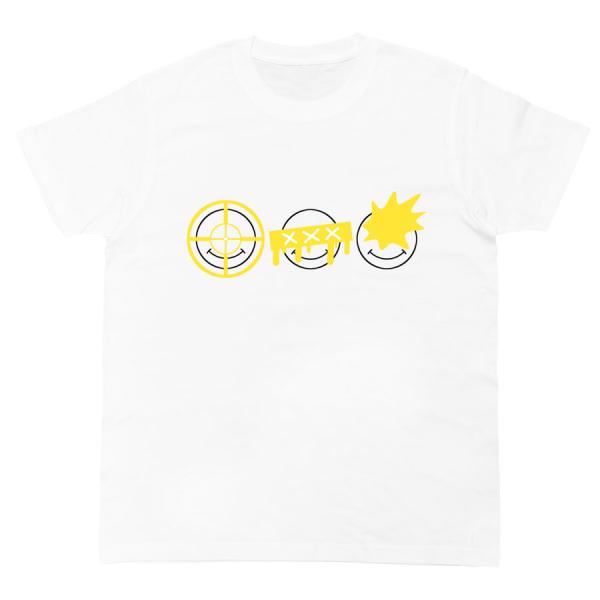 Tシャツ 洋服 半袖 カットソー トップス メンズ レディー スマイリー デザイン スマイル ワンポ...