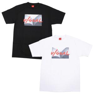 V/SUAL ヴィジュアル ビジュアル KNEE HIGH TEE 2色 半袖Tシャツ カットソー トップス 黒 ブラック 白 ホワイト セール｜our-s