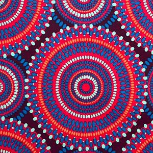 アフリカンプリント 布 生地 50cm単位 AP-13465 風車 花 水車 うろこ