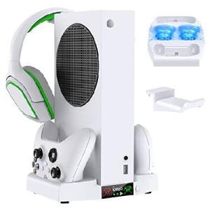 Vertical Cooling Stand for Xbox Series S Console, MENEEA Dual Charging Stat