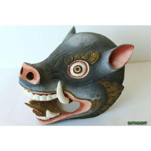 木彫りマスク(お面） ジャワ島 インドネシア INNM-02 : アウタサイト