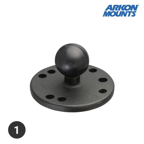 Arkon Mounts 1インチボール サークルベース アルミ製 魚探マウント ラウンドベース ア...