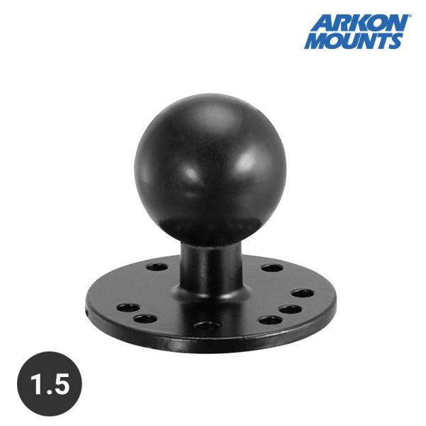 魚探マウント 1.5インチボール サークルベース アルミ製 ラウンド Arkon Mounts アー...