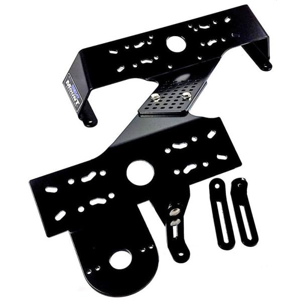 Dek-It 魚探マウント スタッカーマウント バウデッキ2機取付 GPSアンテナ取付可 アルミ製 ...