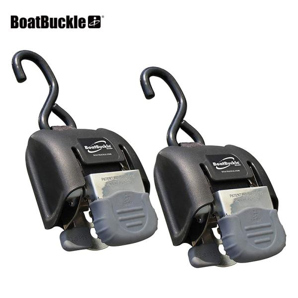 トランサムタイダウンベルト 自動巻き ステンレス製 2本セット BoatBuckle ボートバックル...