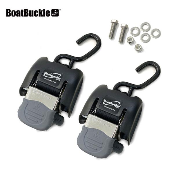パッケージレス トランサムタイダウンベルト 自動巻き ステンレス製 2本セット BoatBuckle...