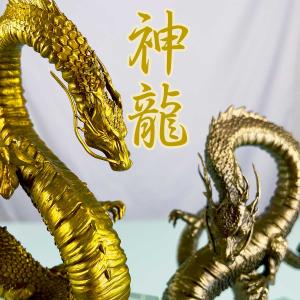 龍神 鳳凰 8 風水 5本爪 置物 ガラス 玉 開運 恋愛 幸運 愛 お金