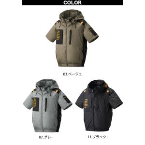 空調風神服 裏チタン半袖ジャケット サイドファ...の詳細画像3