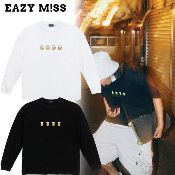 イージーミス ロンT EAZY MISS BEER LONG SLEEVE T-SHIRT ロングス...