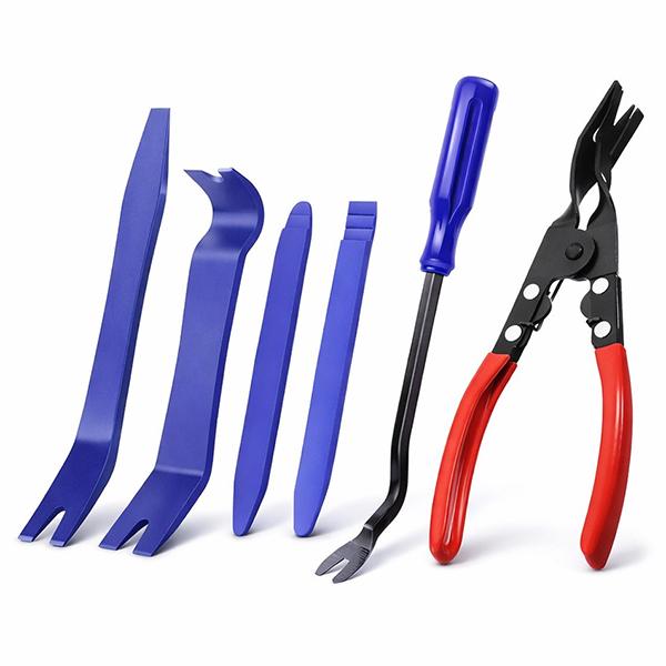 内張り外し クリップリムーバー プライヤー ＆ ドライバータイプ ドアクリップ外し 6本セット OD...