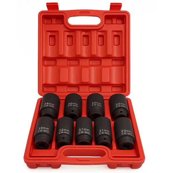 9pc アクスルハブナット用インパクトソケットセット ODGT1-B044