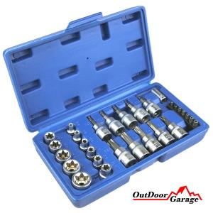 29pc トルクスネジ用スタービットソケットセット