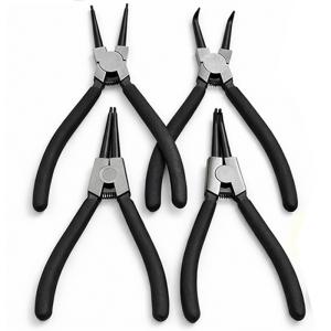 スナップリング プライヤー 4pcセット 軸用＆穴用 収納ポーチ