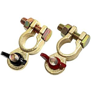 腐食・破損時の交換に バッテリーターミナル ＋用・−用2個セット