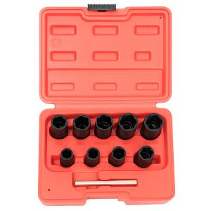 9pc ナットツイスターソケットセット 潰れたボルト取り外し