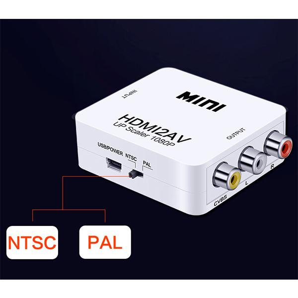 HDMI → AV コンポジット HDMI RCA変換アダプター コンバーター ODGN2-YZC0...