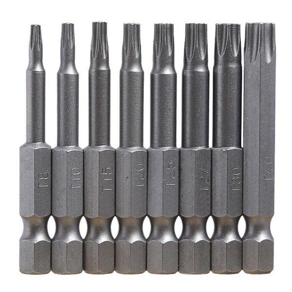 8pc イジリ止め TORX トルクスビット トルクスレンチ 50mm ODGN2-YZE018