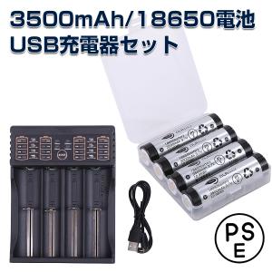 リチウム電池充電器・18650電池（パナソニック製セル）4本セット｜LED作業照明・NLAセレクト