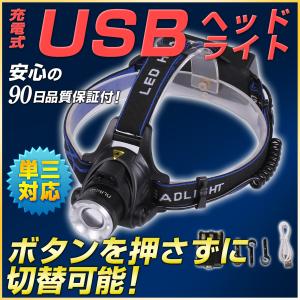 防災 災害対策 充電式 led ヘッドライト センサー搭載 USBチャージ ヘルメットライト ズーム機能付｜outdoorgear