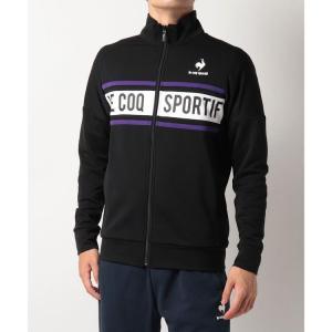 ルコックスポルティフ エアスタイリッシュ ウォームアップジャケット M ブラック #QMMSJF01-BLK AIR STYLISH LE COQ SPORTIF｜outdoorstyle-belmo