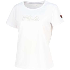 フィラ アップリケTシャツ（レディース) L ホワイト #VL2819-01 FILA｜outdoorstyle-belmo