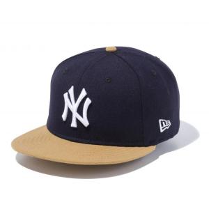 ニューエラ 9FIFTY ニューヨーク・ヤンキース ネイビー×ホワイト×ウィートバイザー 57.7-61.5cmcm #13562087 NEW ERA｜outdoorstyle-belmo