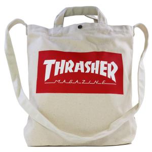 スラッシャー ショルダー トートバッグ ホワイト×レッド #THR-133-0110 2Way Shoulder Bag THRASHER｜outdoorstyle-belmo