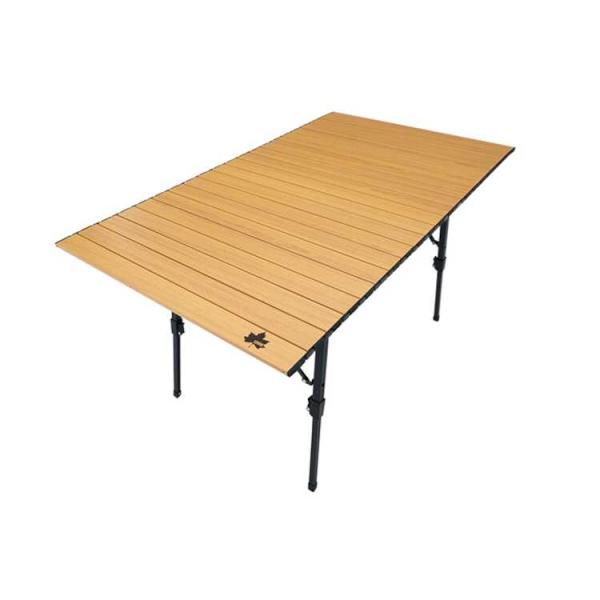 ロゴス 丸洗いウッディオートテーブル 12070-BC 幅121×奥行70×高さ42.5〜67.5c...